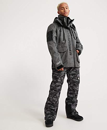 Superdry Ultimate Rescue Chamarra de Nieve para Hombre, Hombre, Color Black Tex Rock, tamaño Extra-Small