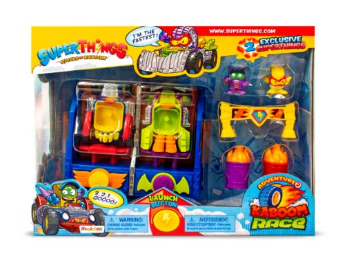 SuperThings Kaboom Race Adventure 2, PSZSP214IN01, con 2 Vehículos y 2 Exclusivas Figuras