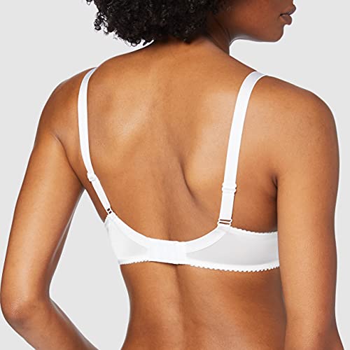 Susa 7432 - Sujetador básico para mujer, Blanco, 90A