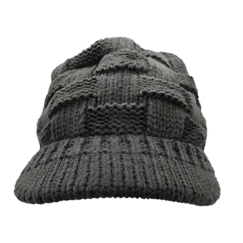 SWEDREAM Sombrero Invierno Gorros de Punto Gorras para Mujeres Crochet Cálido Suave Sombreros de Esqui (Gris)