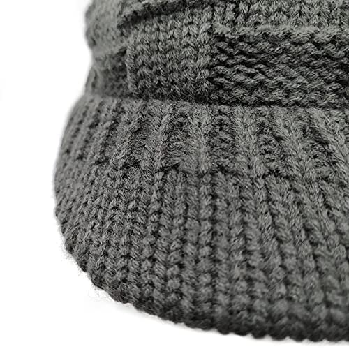 SWEDREAM Sombrero Invierno Gorros de Punto Gorras para Mujeres Crochet Cálido Suave Sombreros de Esqui (Gris)