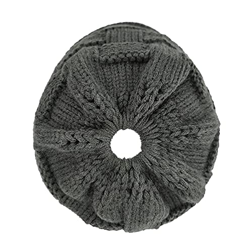 SWEDREAM Sombrero Invierno Gorros de Punto Gorras para Mujeres Crochet Cálido Suave Sombreros de Esqui (Gris)