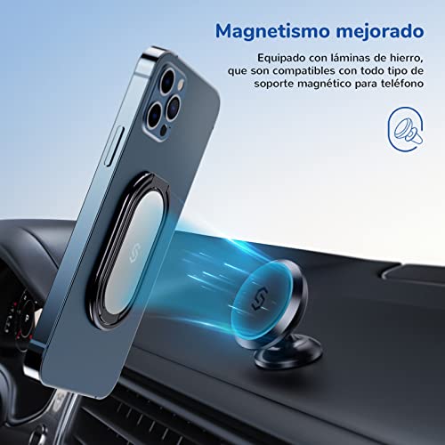 Syncwire Soporte Anillo Móvil, Rotación de 360 ° Ajustable, Aleación de Zinc, Soporte para Teléfono Móvil Compatible con Soporte Magnético para Coche, iPad, iPhone, Samsung, Xiaomi, Huawei y Más