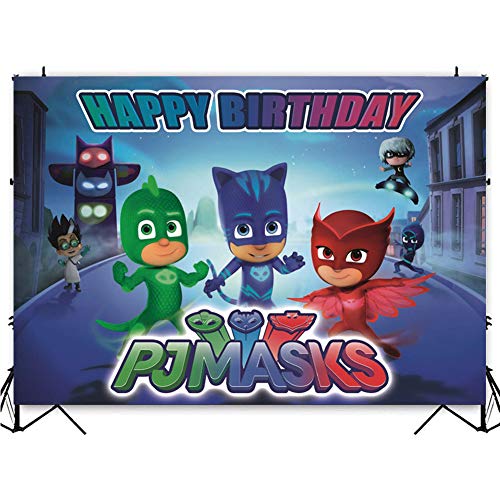 SZWL Fondos Fotografia, Paño de Fondo de Dibujos Animados, Póster de Fiesta de Niños Cumpleaños Foto Fondo Decoración de Mesa Suministros Niños Fiesta Booth Props Vinilo (120X80CM)