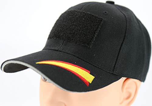 Tactical OPS Gorra con Velcro para Colocar tu Parche Favorito. Visera con Bandera de España