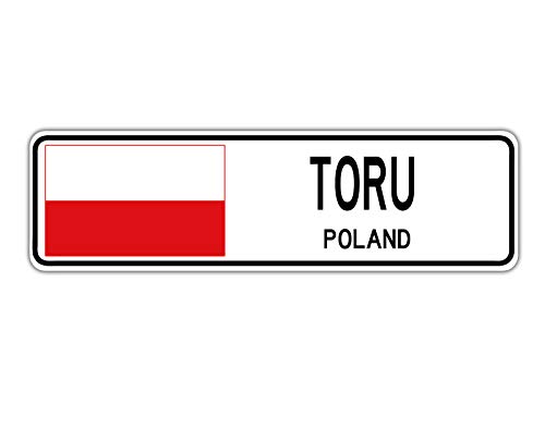TammieLove Torun, Bandera de Polonia para Calle, Bandera de Ciudad, Campo, para la Calle de la Calle, de 4 x 16 Pulgadas