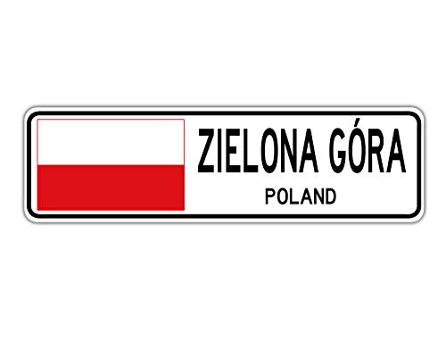 TammieLove Zielona G ̈®ra, bandera de Polonia para la calle de la ciudad del país o la calle de la calle de la ciudad de la calle, cartel de pared de