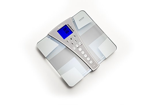 Tanita BC-587 - Báscula de análisis corporal, vidrio, blanco, lcd