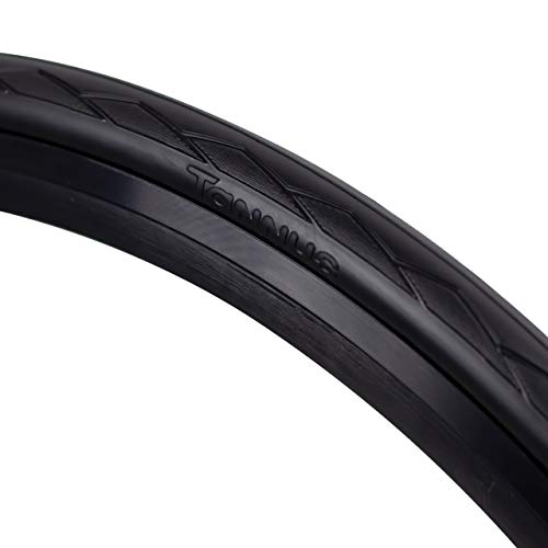 Tannus Tire Cubierta Sólida Airless 700x28c (28-622) Semi Slick | Neumático Macizo Sin Aire 100% Antipinchazos, Bici Carretera, Color Midnight (Negro), Dureza Hard