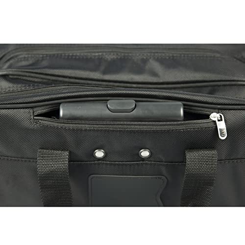 Targus Executive Maletín con asa telescópica, bolsa para portátiles de hasta 15,6", maletín de viaje con prácticas ruedas para viajes de negocios - Negro, TBR003EU