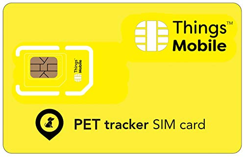 Tarjeta SIM para TRACKER / LOCALIZADOR GPS DE MASCOTAS - Things Mobile - cobertura global, red multioperador GSM/2G/3G/4G, sin costes fijos, sin vencimiento. Crédito no incluido