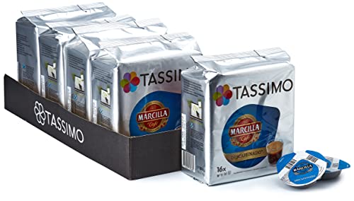 TASSIMO Marcilla Café Descafeinado - 5 paquetes de 16 cápsulas: Total 80 unidades