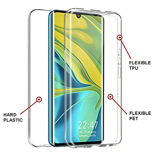 TBOC Funda Compatible con Xiaomi Redmi 9T - Xiaomi Redmi Note 9 4G [6.53"] - Carcasa [Transparente] Completa [Silicona TPU] Doble Cara [360 Grados] Protección Integral Delantera Trasera Lateral Móvil