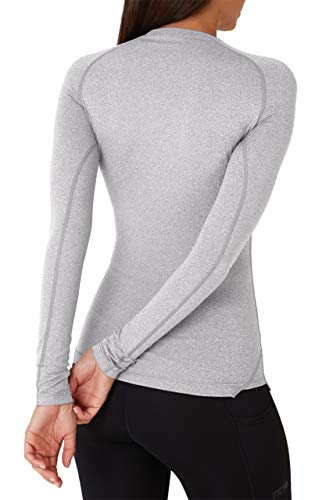 TCA Mujer SuperThermal Camiseta Termica Deportiva - Manga Larga - Marl Grey (Gris), S