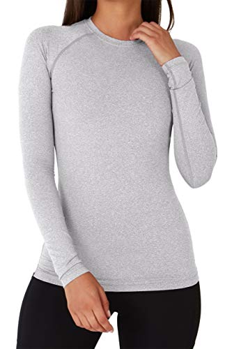 TCA Mujer SuperThermal Camiseta Termica Deportiva - Manga Larga - Marl Grey (Gris), S