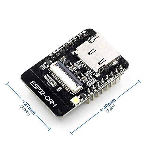 TECNOIOT 2pcs Camera Module ESP32-CAM Bluetooth Module WiFi Board Development ESP32 OV2640 (Camera Included)