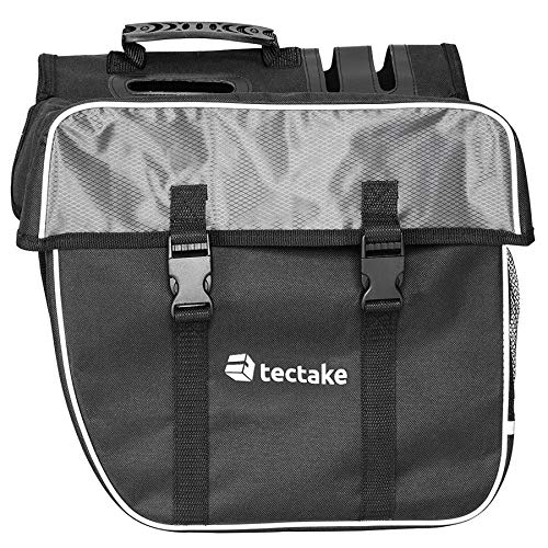 TecTake 35l Alforjas para portaequipajes de Bicicleta con Bolsas Laterales Multiusos