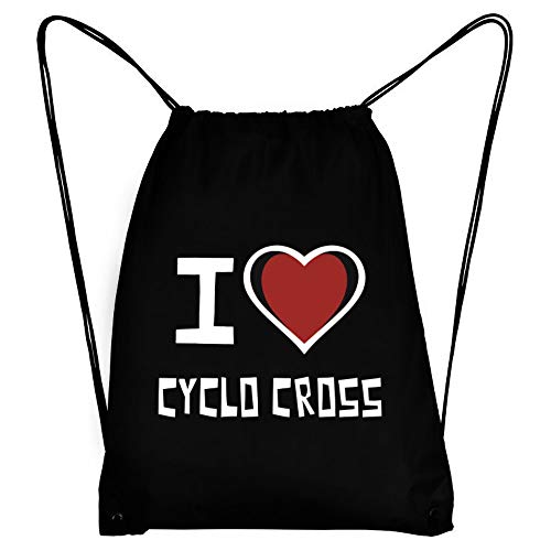 Teeburon I Love Cyclo Cross Bicolor Heart Bolsa Deportiva 18" x 13"