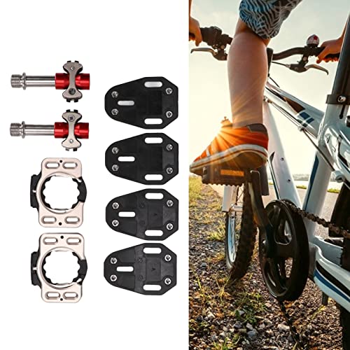 Tefola Pedales SPD, Pedal de autobloqueo de aleación TITA nium para Bicicleta de Carretera, Tacos de Pedal de Abrazadera autoblocantes ultraligeros de 3 rodamientos