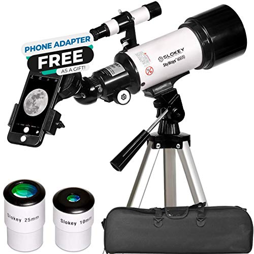 Telescopio Astronómico Portátil y Potente 16x-120x, Fácil de Montar y Usar, Ideal para Niños y Adultos Principiantes. Incluye Manual en Español, Adaptador Móvil, Funda, Trípode, 2 Oculares, Lente 3X…