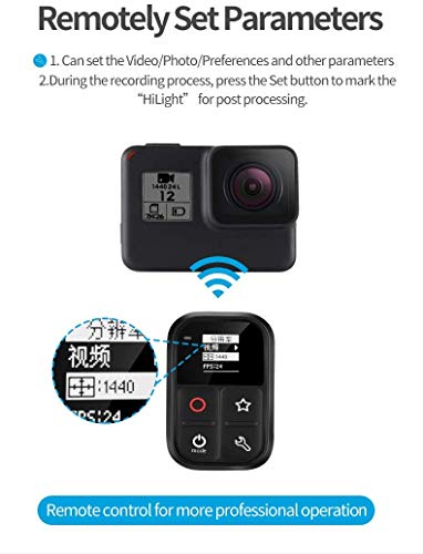 TELESIN Control Remoto Inalámbrico Inteligente para GoPro Hero 6 Black, Hero 5 Black, Hero 5 Session, Hero 4 Session /4/3 +