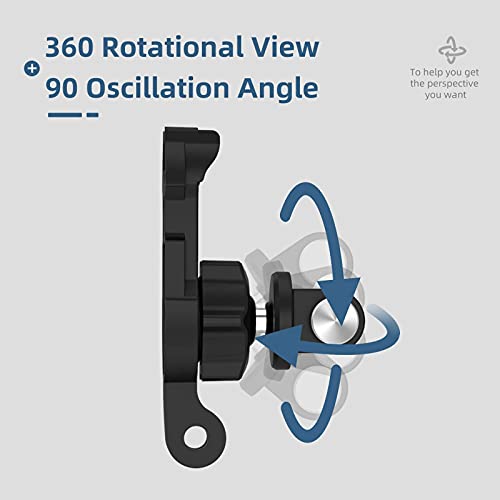 Telesin - Soporte para mochila de rotación 360, soporte para correa de hombro con almohadilla ajustable J gancho bolsa para GoPro Max Hero 9 8 7 6 5, Osmo Action, Insta 360 One R Go 2