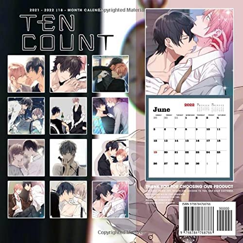 Ten Count 2022 Calendar: Anime-Manga OFFICIAL calendar 2022 -Ten Count Weekly & Monthly Planner with Notes Section for Alls Ten Count Fans!-24 months ... 17"x11" - Kalendar calendario calendrier.6