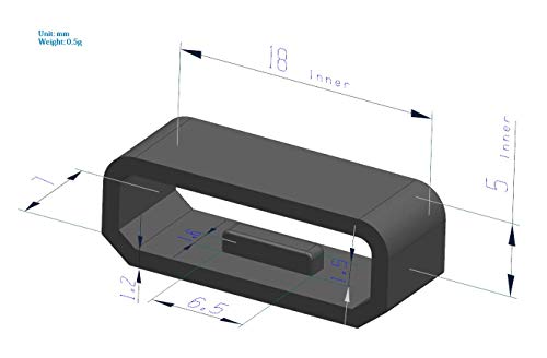 Tencloud - Correa de repuesto para reloj, anillos de sujeción de silicona, accesorios para correa de reloj de 14 mm, 16 mm, 18 mm, 20 mm, 22 mm, 24 mm, 26 mm, 28 mm (18 mm)