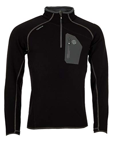 Ternua Camiseta Kratu 1/2 Zip M Hombre, Negro (Black)