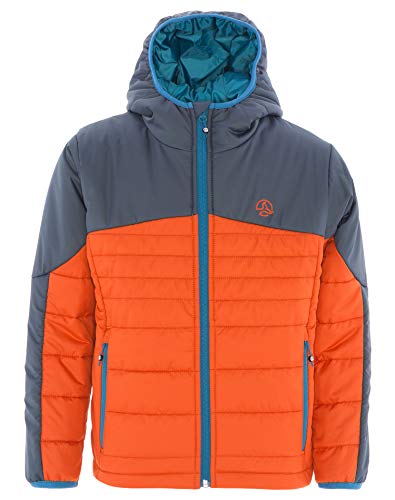 Ternua Rowma Therm K Chaqueta, Niños, Naranja (Deep Burnt) / Gris (Whales Grey), 16