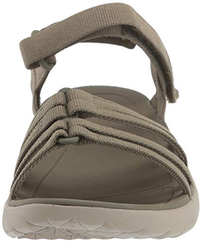 Teva Sanborn COTA Sandal, Sandalias de Punta Descubierta Mujer, Verde (Burnt Olive Btol), 40 EU