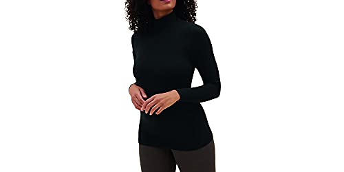 tex leaves Camiseta Interior Térmica para Mujer - Cuello Alto - Colores a Elegir (Negro, M)