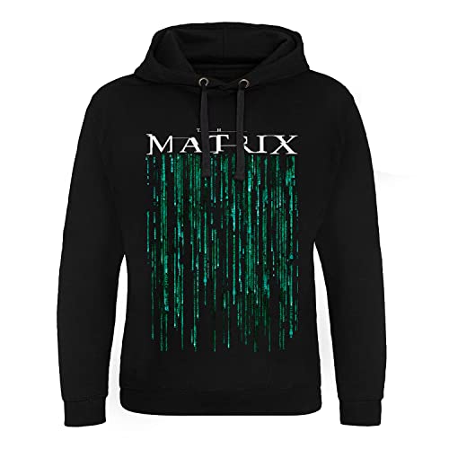 The Matrix Licenciado Oficialmente Epic Sudaderas con Capucha (Negro), Large