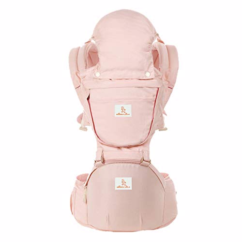 ThreeH Mochila Portabebés Ergonómico para Bebes Ligero y Multiuso para Recién Nacidos y Niños con asiento de cadera ajustable BC28 Pink