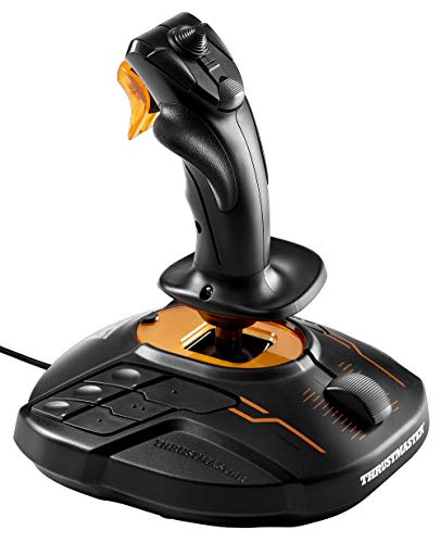 Thrustmaster T-16000M FC S, Joystick PC (4 Ejes + 16 Botones + Un Hat Switch Point Of View De 8 Direcciones), USB, Alámbrico, Windows, Tamaño Único, Negro/Naranja