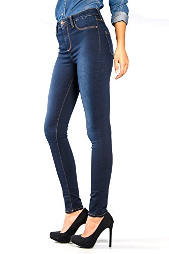 Tiffosi One Size High_1 Vaqueros Slim, Azul (Dark Wash), (Tamaño del Fabricante:T/U) para Mujer