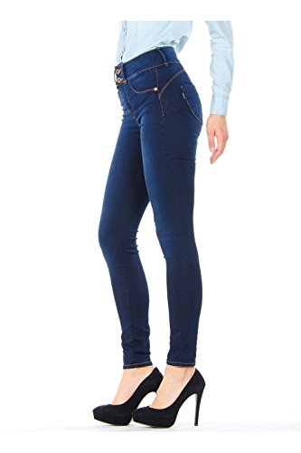 Tiffosi One_Size_Double_Up_1 Vaqueros Straight, Azul (Blue), Única para Mujer