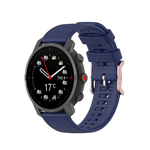 Tiggo 22MM Correa Compatible con Polar Grit X / Vantage M,Bandas Correa Repuesto,Reloj Recambio Brazalete Correa Repuesto para Polar Vantage M2/Garmin Venu 2/ Amazfit GTR 47mm (azul marino)