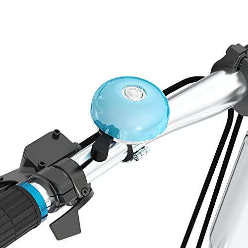 Timbre para Bicicleta, clásico de latón con Bonito Tono Fuerte para Bicicleta de Carretera, Bicicleta de montaña, Accesorios de Ciclismo (Azul - Mano Izquierda - 1 Pieza)