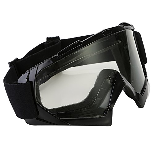 TKOOFN Gafas Moto Motocross A Prueba de Viento A Prueba de Polvo Lentes, Lente de Carretera Para Esquí Al Aire Libre Ciclismo Lente Multicolores Banda Negro