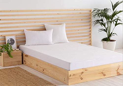 Todocama - Protector de colchón/Cubre colchón Ajustable, de Rizo, Impermeable y Transpirable. (Todas Las Medidas Disponibles). (Cama 90 x 190/200 cm)