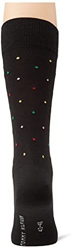 Tommy Hilfiger Tommy Hilfiger Stripe And Dot Men'S SoCKs Tin Gift Box, Calcetín Clásico para Hombre, Negro (Black), 39/42