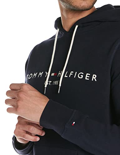 Tommy Hilfiger Tommy Logo Hoody 0752 - Sudadera con Capucha Hombre, Azul (Sky Captain 403), L