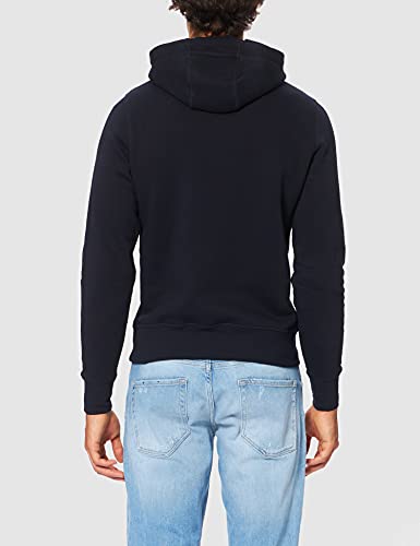 Tommy Hilfiger Tommy Logo Hoody 0752 - Sudadera con Capucha Hombre, Azul (Sky Captain 403), L