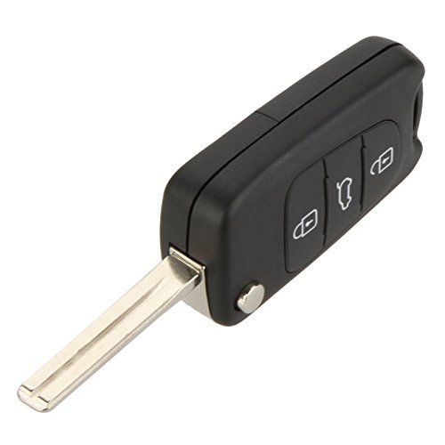 TOOGOO Reemplazo 3 botones Entrada sin llave Combinacion de Caja de llave Cascara de llave Llavero de coche del tiron plegable de control remoto Compatible con Hyundai i30 i20