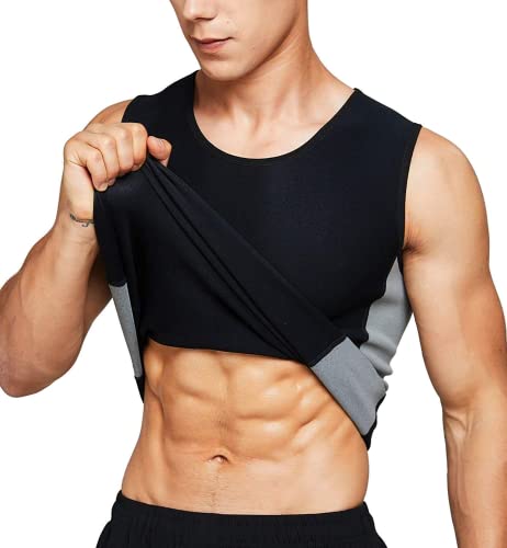 Tooklanet Camisetas Sudar Hombre Sin Mangas Neopreno Camiseta Reductora Compresion de Sauna Deportivo Entrenamiento Físico