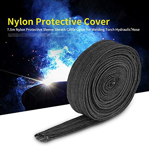 TOPINCN Funda Protectora De Nailon Funda Avvolgente Con Cable Flexible De 7,5 Metros Para Tubo Flexible De Soldadura Tig Linterna Hidráulica