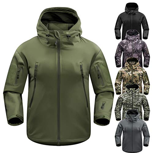 Tosonse Chaqueta Cortavientos con Capucha De Polar para Hombre, Chaqueta Cortavientos, Chaquetas Impermeables