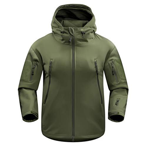 Tosonse Chaqueta Cortavientos con Capucha De Polar para Hombre, Chaqueta Cortavientos, Chaquetas Impermeables