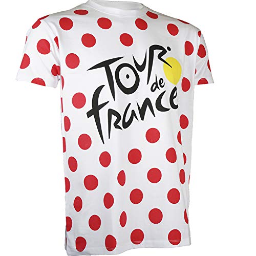 Tour de France – Camiseta – Grimpeur de ciclismo – Colección oficial – Talla de adulto para hombre, Hombre, blanco, small